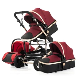 Cochecito 3 en 1 reversible y plegable para bebé