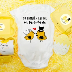 Body bebé estampado para boda manga corta cuello redondo