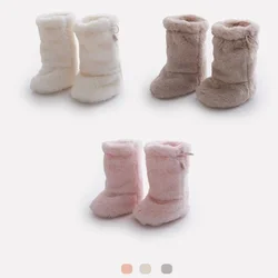 Calcetines informales gruesos para bebé recién nacido, calentadores de pies cálidos de Color sólido para bebé, calcetines antideslizantes para dormir para niño, invierno