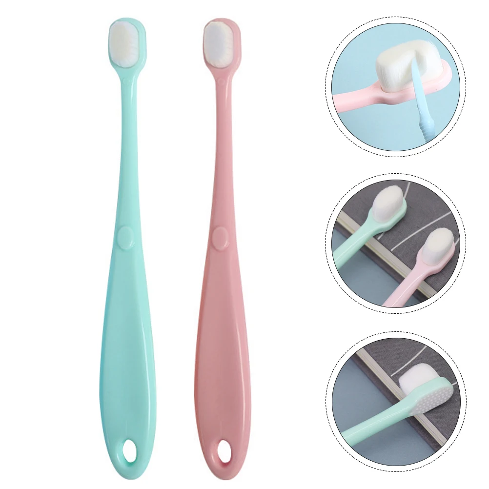 Juego de cepillos de dientes para niños, Material Pp de alta calidad, cerdas ultrafinas, cuidado bucal para bebés, cepillo de limpieza dental infantil duradero, pequeño, 2 uds. - imagen 5