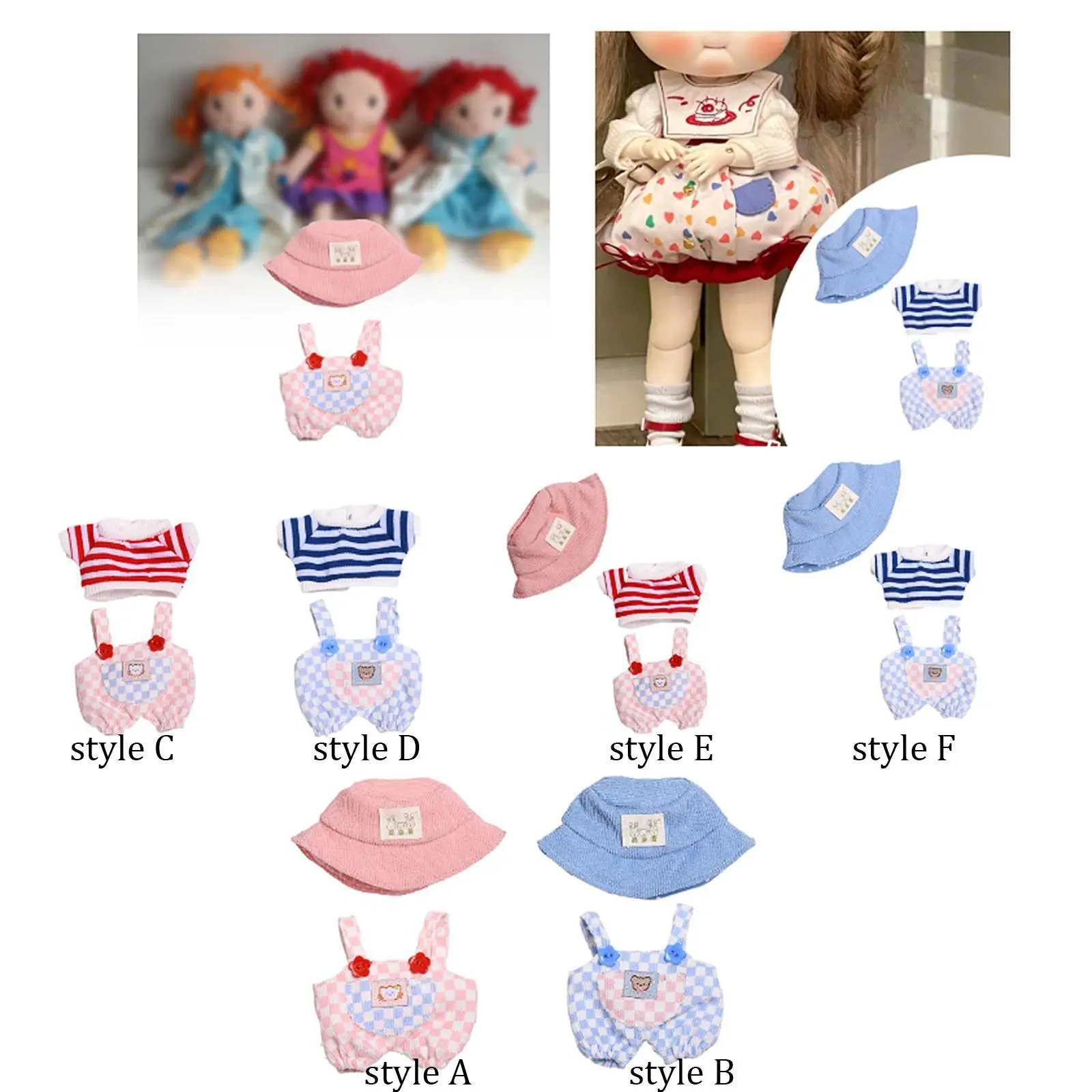 Mini Doll Clothes Doll Clothing Set Costumes Dress up Doll Accessories Clothing Doll Clothes Cute Doll Clothes Suit for Kids