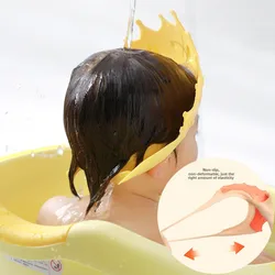 Gorro de baño con corona de silicona impermeable para bebé