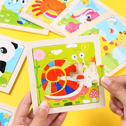 Montessori Rompecabezas de madera – Dinosaurios en 3D para niños