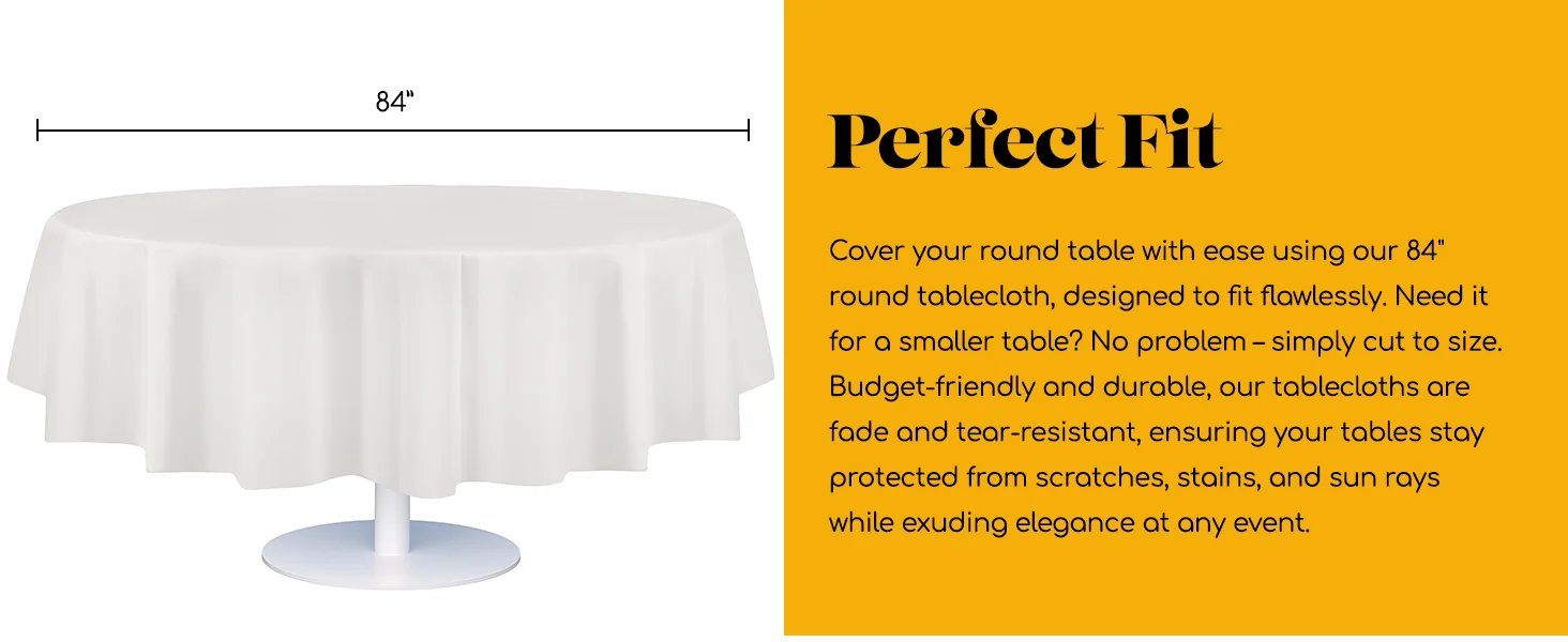 Grandipity Plastic Table Cloth White