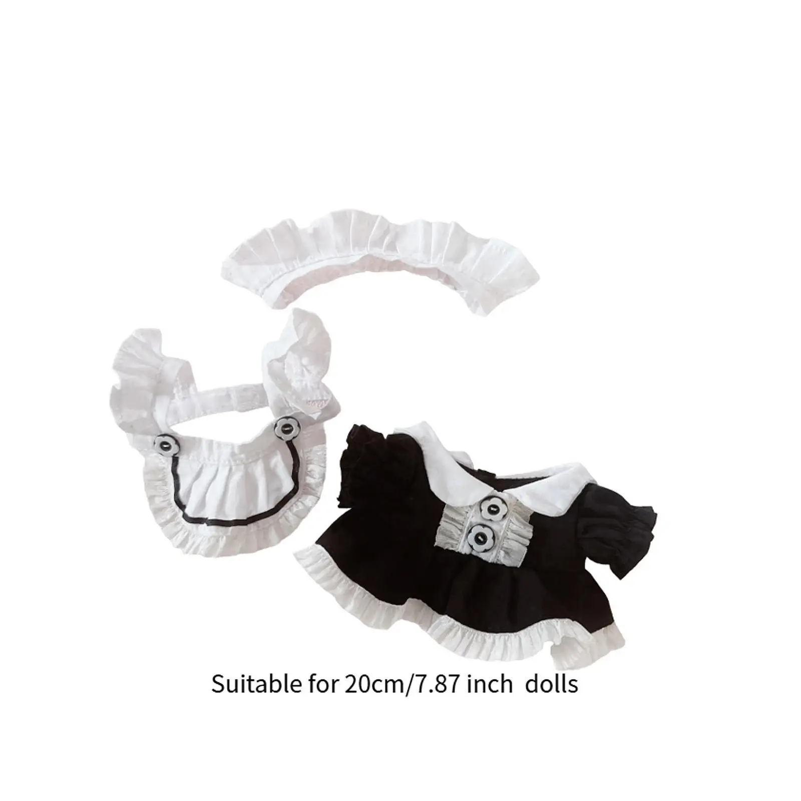 Cotton Doll Apron Maid Suit Pretend Play Educational Clothing Fashion Make Your