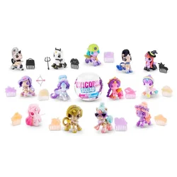 Set de bolas sorpresa unicornio con figuras estilo anime para niños