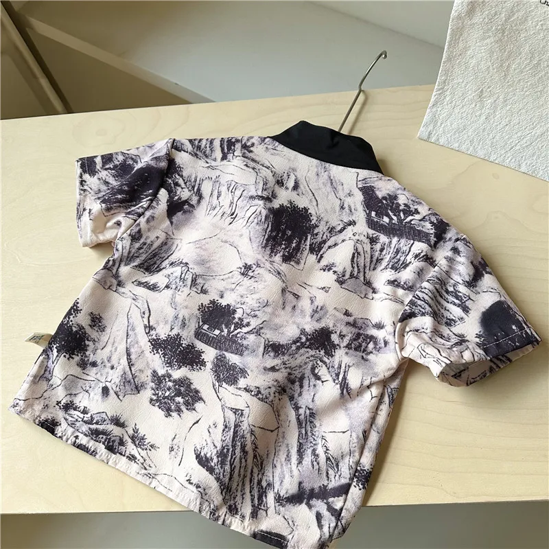 Ropa de verano para bebé, traje informal, camisa, pantalones cortos, 2 uds./set, traje deportivo para niño pequeño, chándales para niño - imagen 5