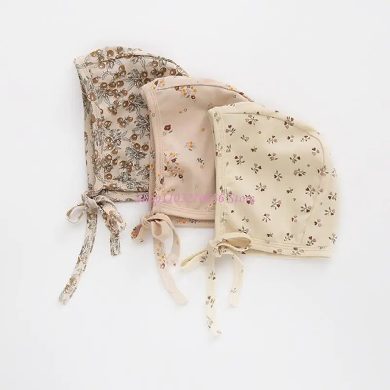 R6FD Lindo Baby Cotton Impresión Cotton Algodón Little Loop Hat estampado para bebé 0-24 meses - imagen 3