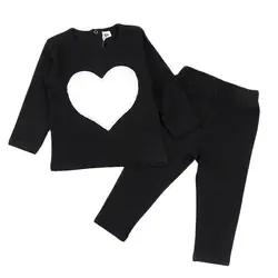Conjunto acanalado para bebé: top y pantalón largo con parches decorativos