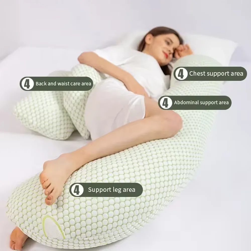 PANGDUBE-almohada multifuncional para embarazo para mujeres embarazadas, cojín para amamantar, almohada para dormir de maternidad - imagen 3