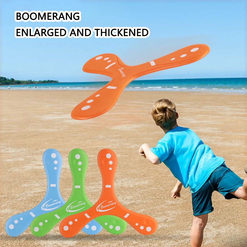 Boomerang grueso de gran tamaño para niños, cruz suave de tres hojas, juguetes interactivos al aire libre para rompecabezas, regalos de descompresión - imagen 2