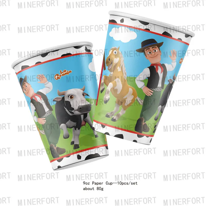 La Granja suministros para fiesta de cumpleaños decoraciones Zenon vajilla desechable para niños taza plato servilleta pajitas suministros de baño para bebé evento - imagen 2