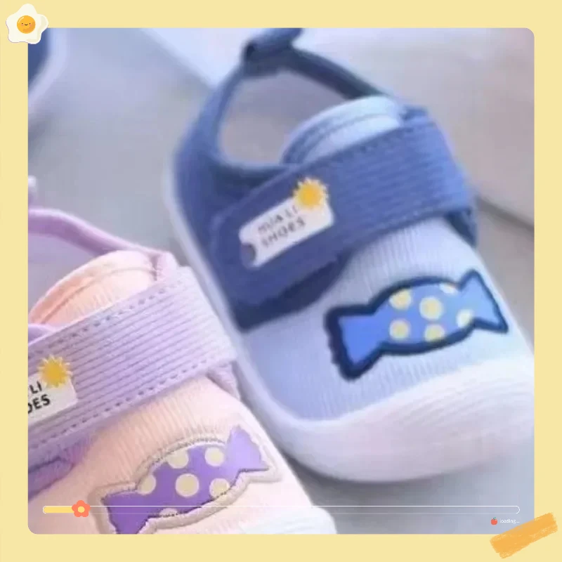 Lindos zapatos de bebé para 0-2 años, hombres y mujeres, zapatos de bebé estilo primavera y otoño, zapatos de tela de suela blanda antideslizantes