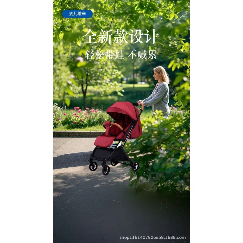 Carro para bebé recién nacido de 0 a 3 años, ligero, sencillo y portátil, para sentarse o tumbarse - imagen 5