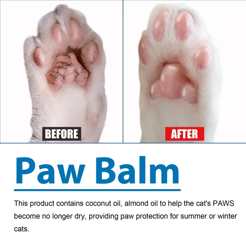 Bálsamo antigrietas para patas de gato, hidratante curativo, barrera protectora, almohadilla agrietada, reparación de bálsamo para patas de mascotas, esencial para el cuidado de las patas de invierno - imagen 3