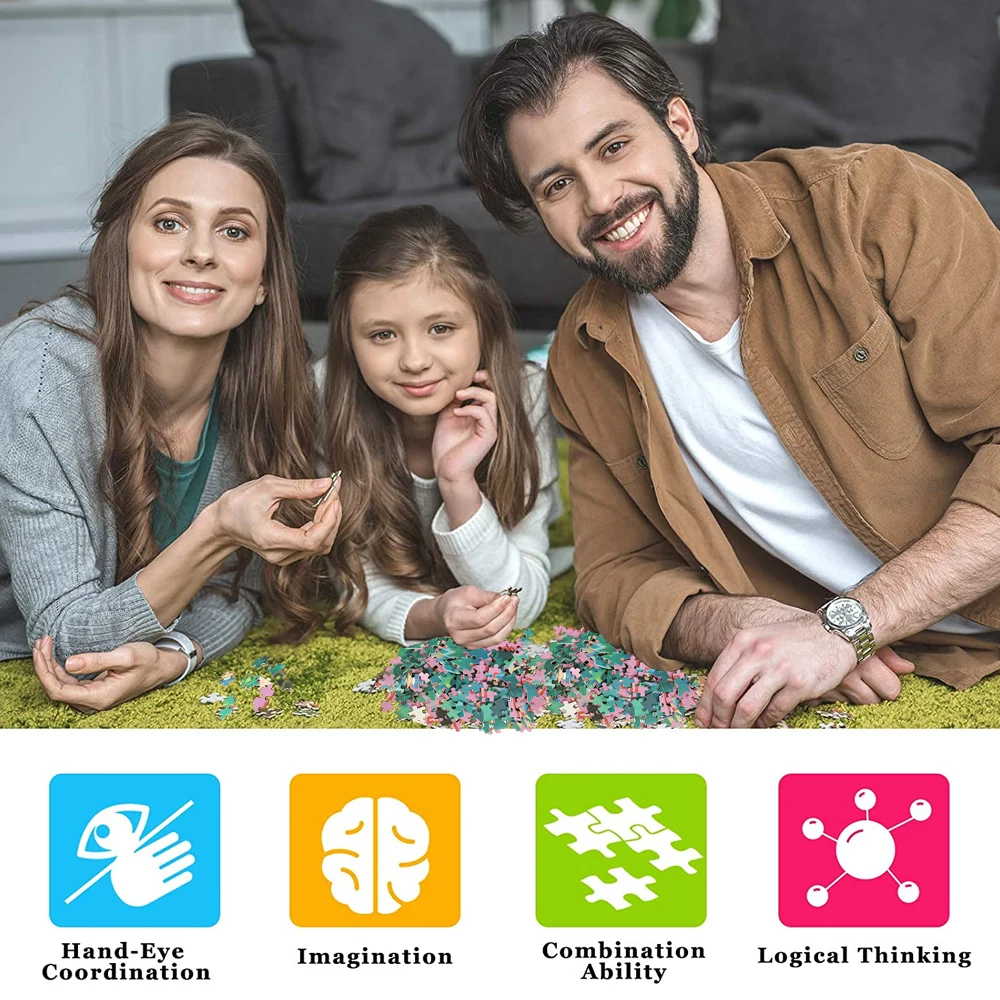 Rompecabezas de unicornio de dibujos animados para niñas, rompecabezas de princesa Diy, rompecabezas de animales irregulares para niños, juegos educativos, juguetes, regalos de navidad para niños - imagen 3