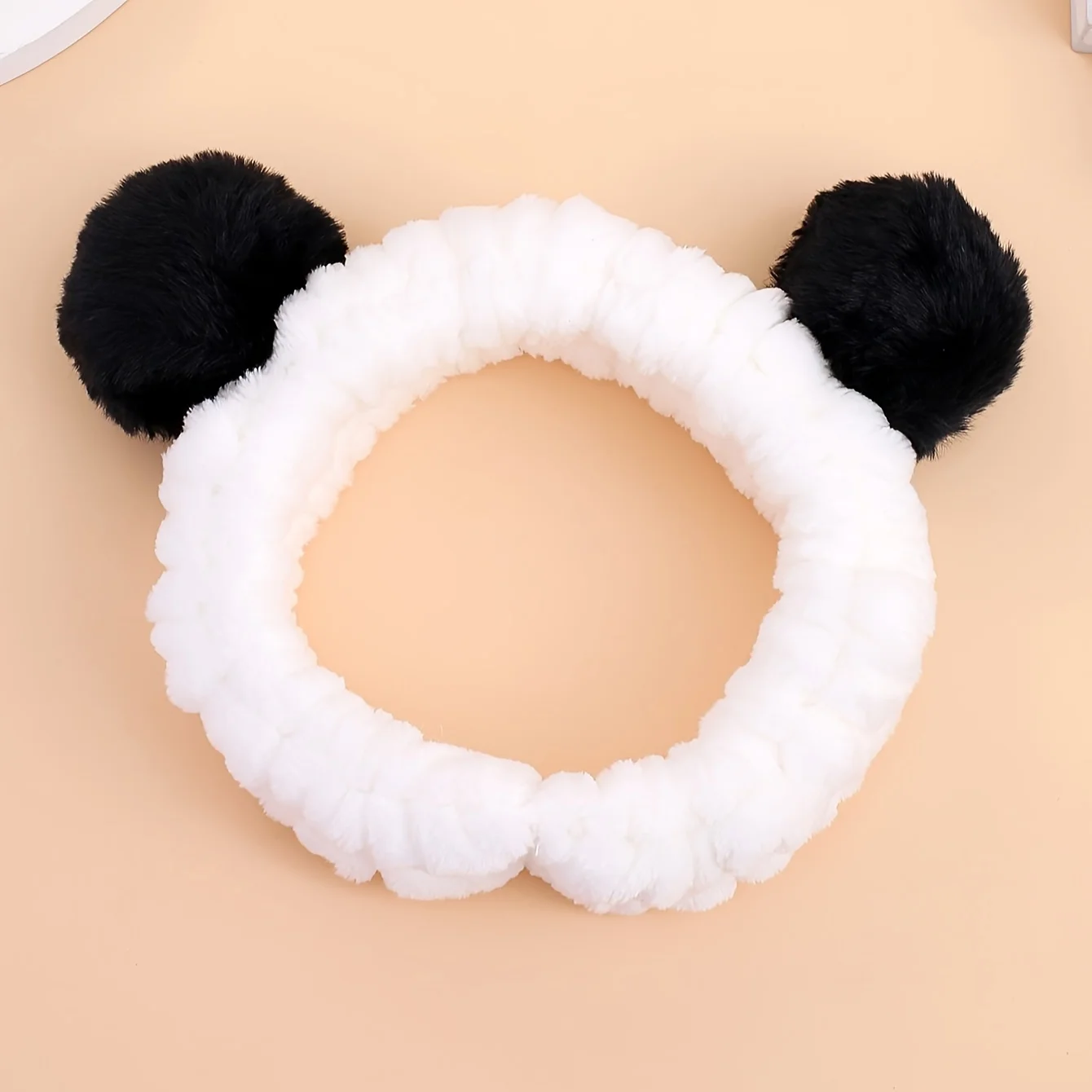 Diadema suave con orejas de Panda, accesorios para el cabello, diadema para ducha, Yoga, disfraz - imagen 3