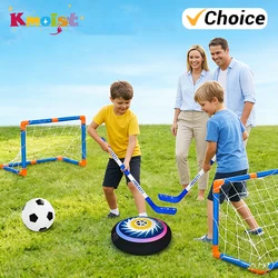 Portería de fútbol doble LED para exteriores, juego multifuncional