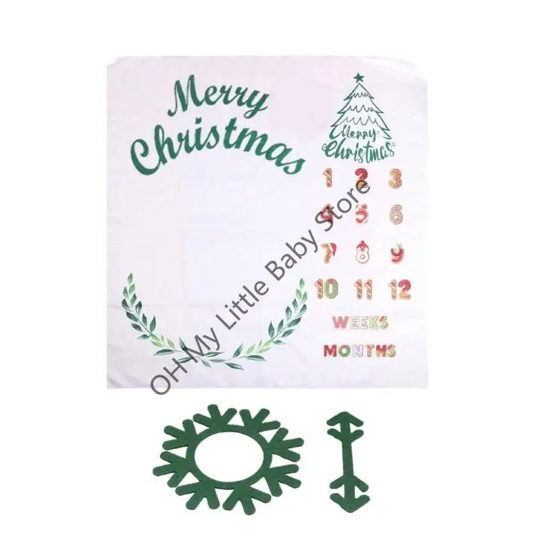 M76C Christmas Baby Blanket Fotografía Propiedades Sondas fotos telas fondo para niñas niñas Crecimiento tela - imagen 5