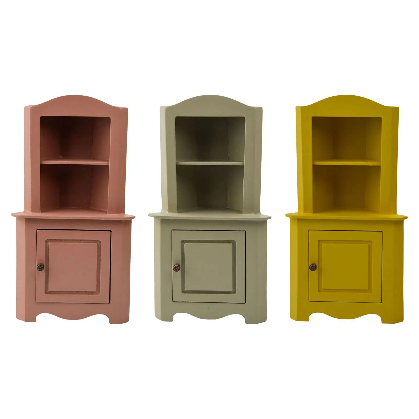 1/6 Scale Cabinet Life Scene Wooden Furniture Doll Accessories Decoration Mini Model for Living Room Home Bedroom Ornaments