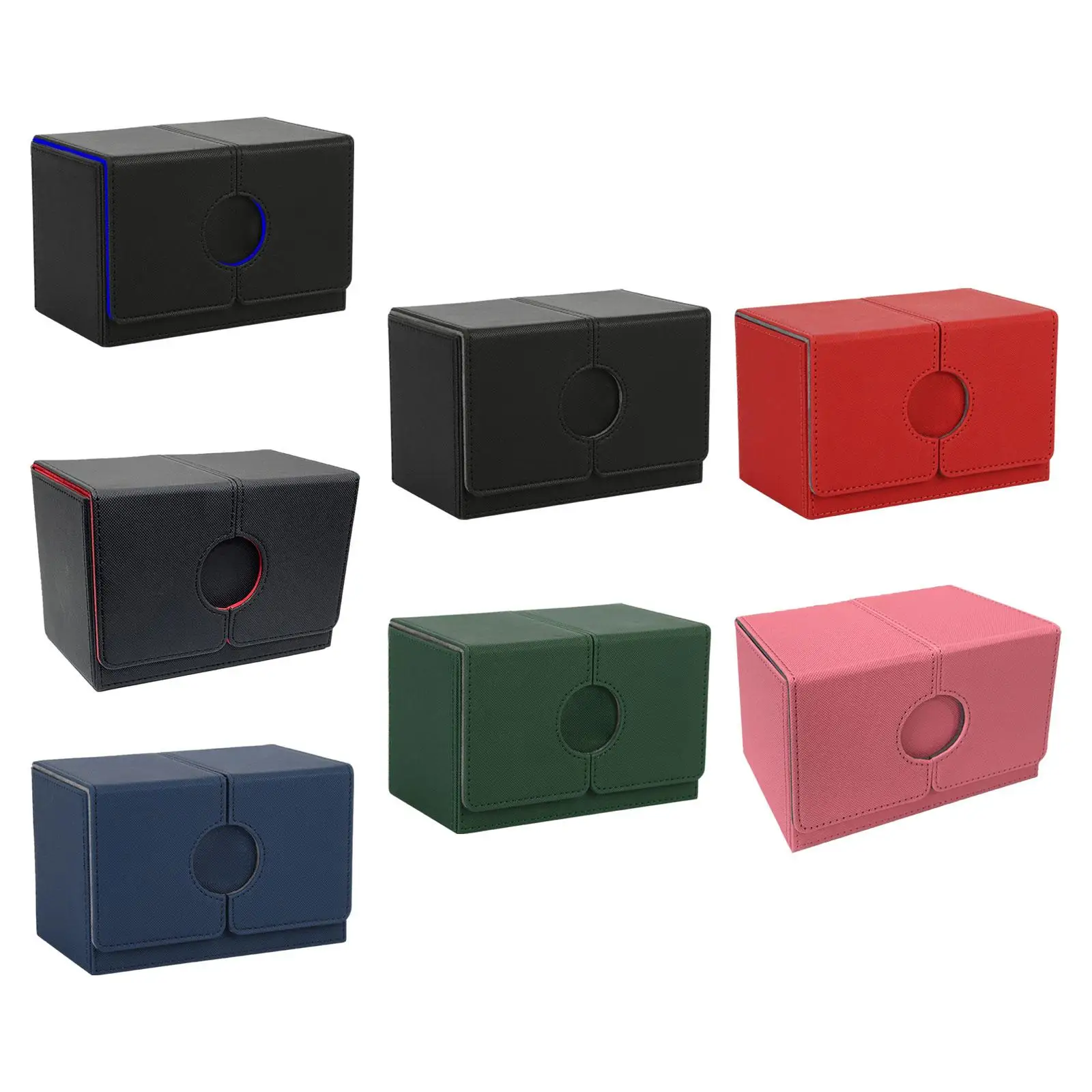 Trading Card Deck Box Container Protection Can Hold 160+ Cards Gathering Card Toy Dice Durable Card Holder Display with Baffle