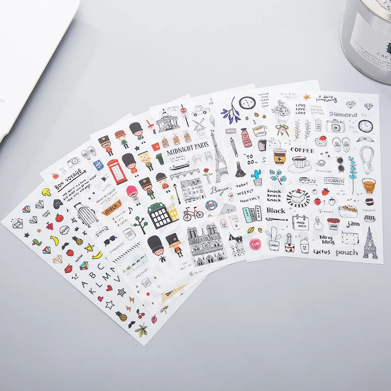 Pegatinas infantiles estilo acuarela para diario y agenda - imagen 5