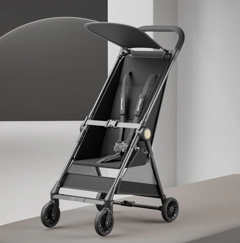 Carrito de viaje ligero con sombrilla de bolsillo plegable - imagen 2