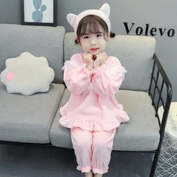 Conjunto de pijama de franela para niña - suave y cómoda