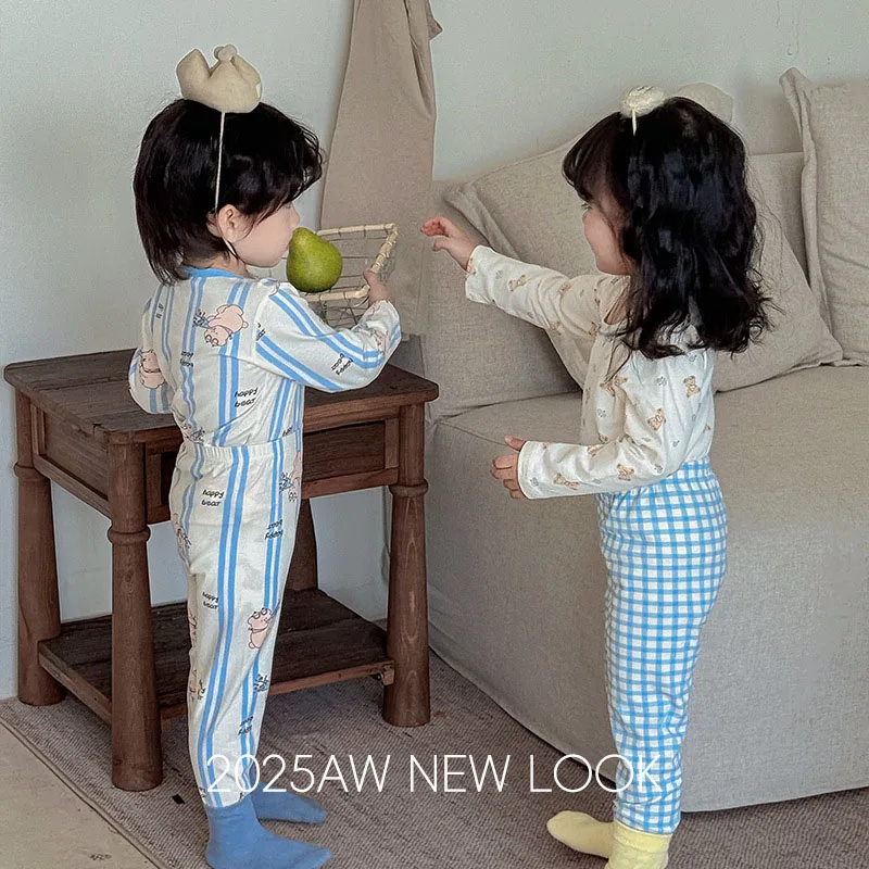 Conjunto pijama floral conejito para niñas - diseño de letras - imagen 5