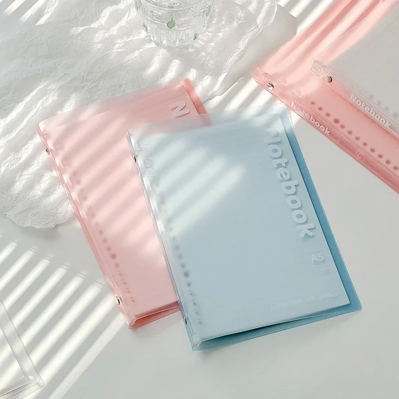 Cuaderno de hojas sueltas A5 B5, cuaderno lateral suave, diario, planificador, cubierta transparente, papelería escolar y de oficina, 30 hojas - imagen 4