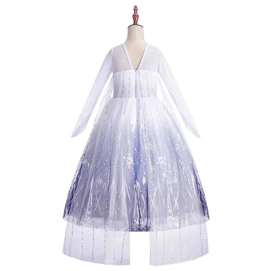 Vestidos de Cosplay de Elsa para niñas, disfraz de princesa de Carnaval de Halloween para niños, ropa de fiesta de cumpleaños y Navidad de Reina de la nieve - imagen 4