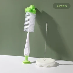 Juego de cepillos para biberones con esponja y cerdas de nailon