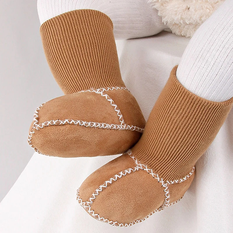 Botines invierno bebé – Felpa auténtica, suela antideslizante