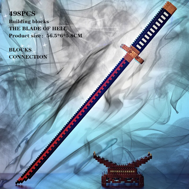 Espada samurái, bloques de construcción, hoja Ninja Katana, Anime japonés, mariposa, cuchillo Nichirin, ladrillos, juguetes para niños y adultos - imagen 2