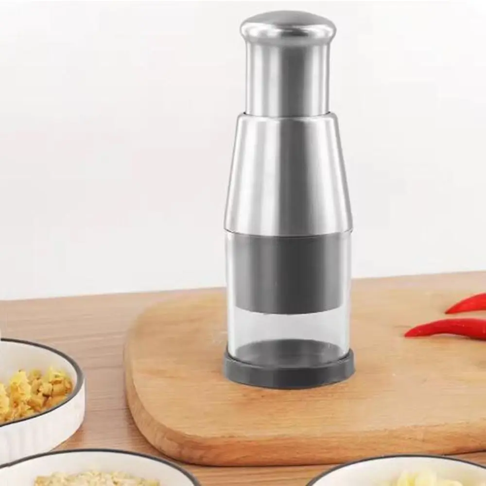 Picadora de ajo de acero inoxidable creativa, prensa manual de mano, trituradora de tomate, peladora de ajo, cocina - imagen 4