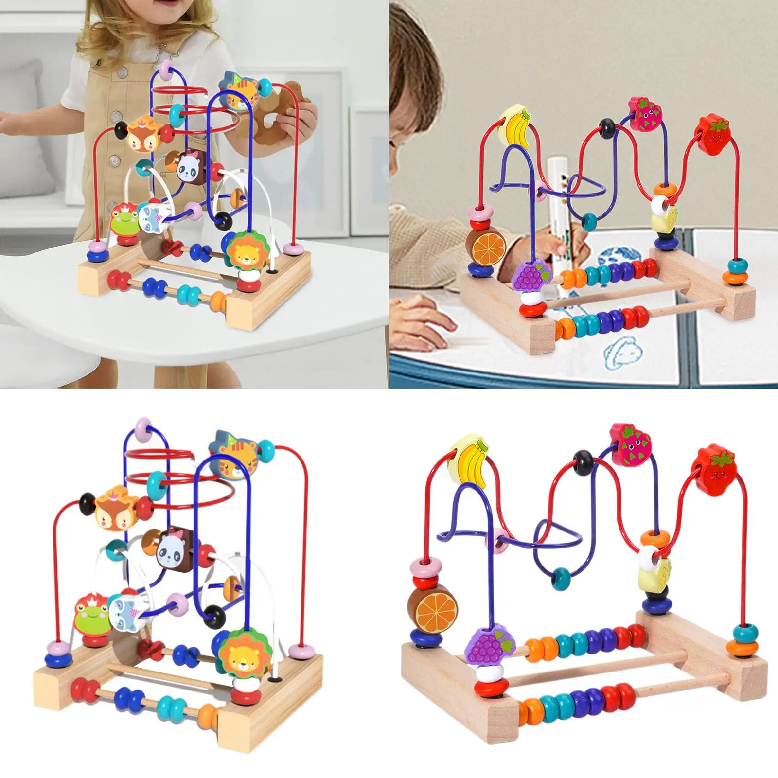 Bead Maze Toy Educational Circle Toy for Christmas Gift Baby Kids Boy Girl
