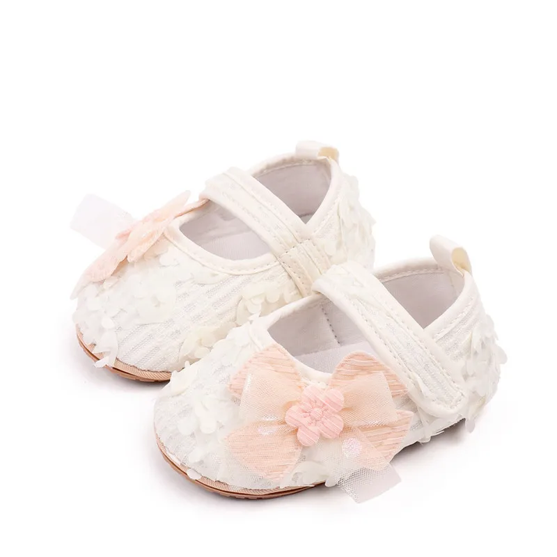 2025 nuevos zapatos planos con lazo para niña, suela de goma suave, cuna infantil, primeros caminantes, zapatos de princesa para niñas recién nacidas para vestido de fiesta - imagen 3