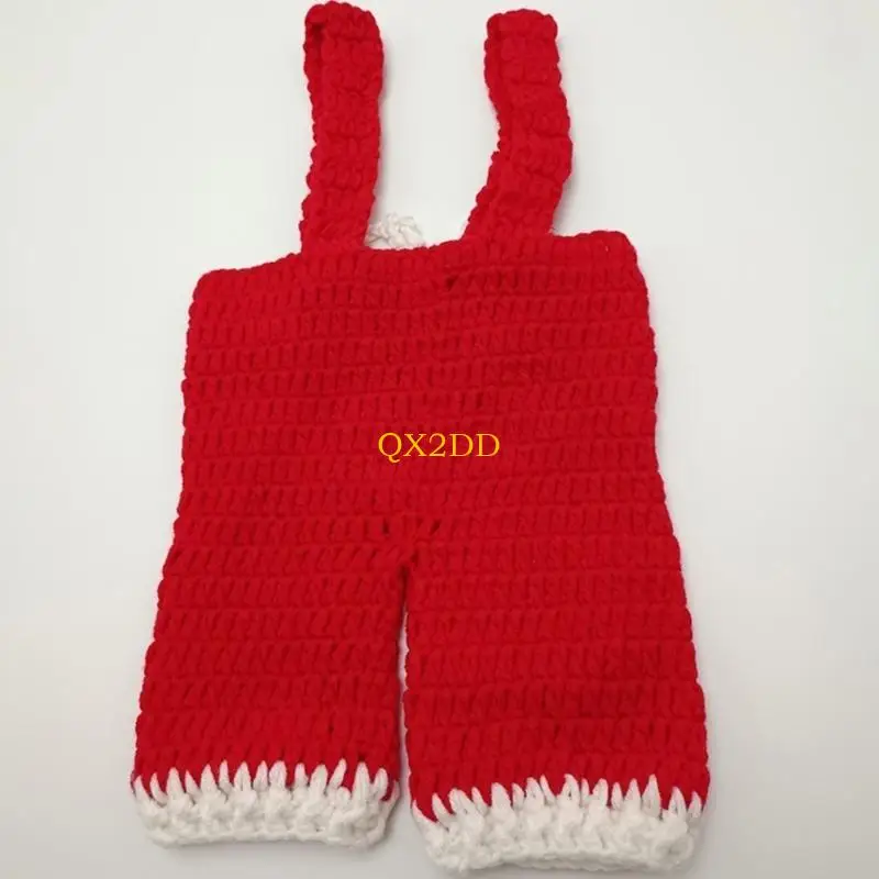QX2D Conjunto fotos navideñas para recién nacidos, traje fotográfico navideño para bebés, accesorios para sesión fotos - imagen 3