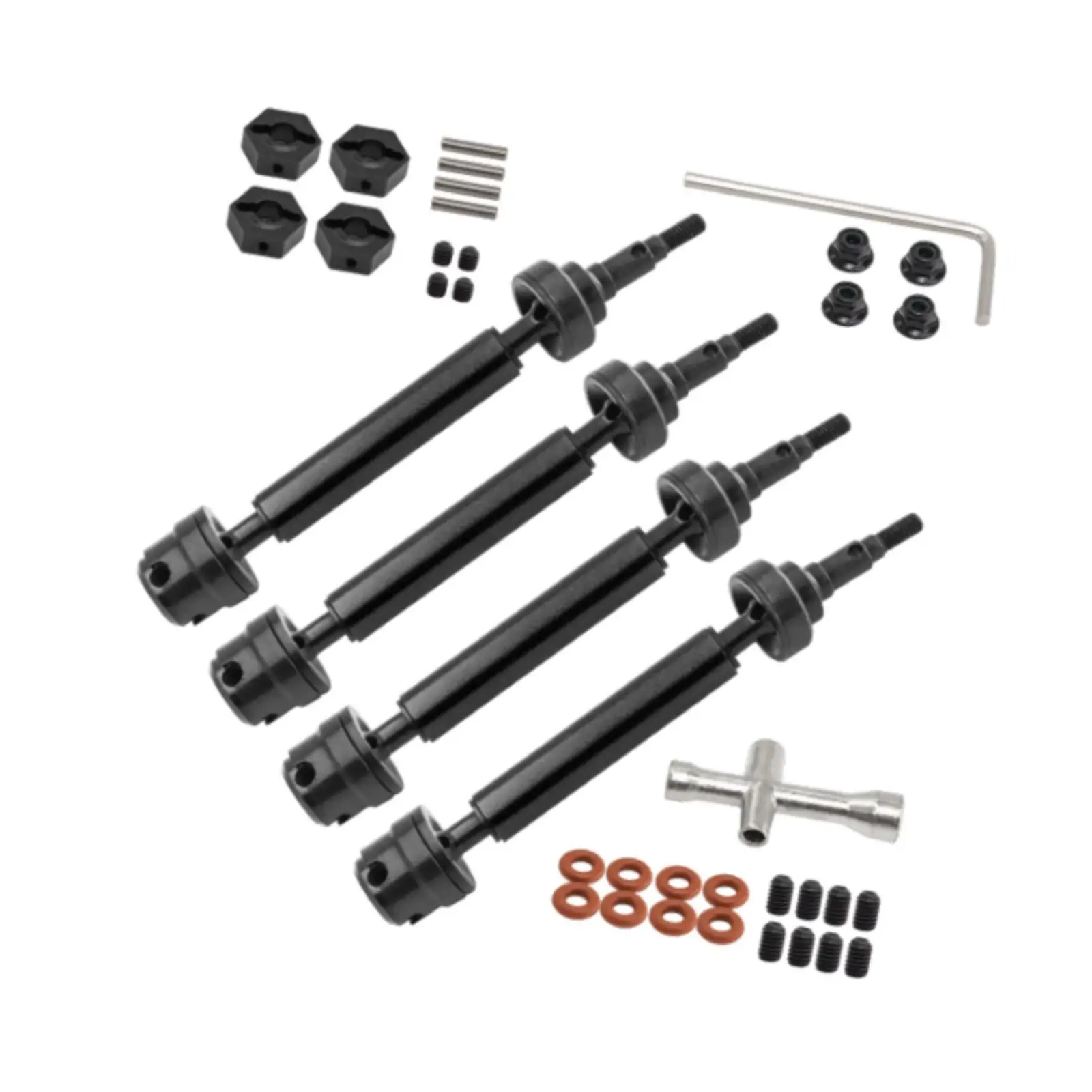 4Pcs CVD Front & Rear Drive Shaft RC Car Upgrades Parts DIY Modified Assembly Drive Shaft Axles for 1:10 Sacle Car Hobby