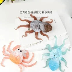 Juguete marino elástico educativo de peluche para niños – Pulpo y cangrejo
