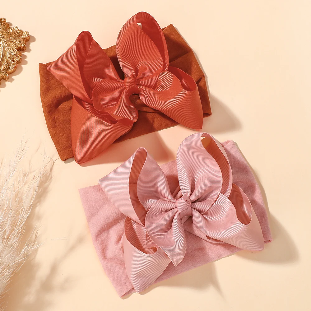 Diadema de nailon con lazo grande para bebé niña – Otoño/Invierno - imagen 3