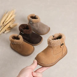 Botas de nieve cuero para bebé y niño - Suela antideslizante