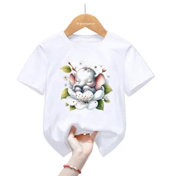 Camiseta infantil con animales del zoo para niño y niña