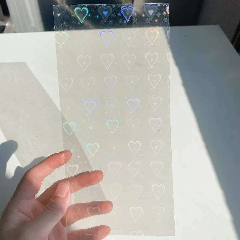 Pegatinas transparentes con purpurina láser para álbumes - imagen 4