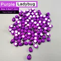 100pc Purple Ladybug