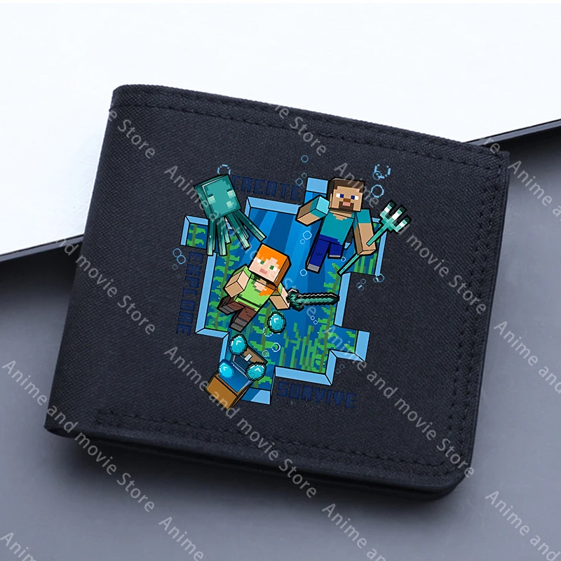 Carteras para hombre adulto, billeteras plegables de cuero con letras de dibujos animados, tarjetero portátil de Anime, monedero, monederos, regalo de cumpleaños y Navidad - imagen 3