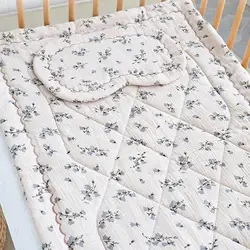 Almohadilla transpirable de algodón para cuna – Estampada infantil