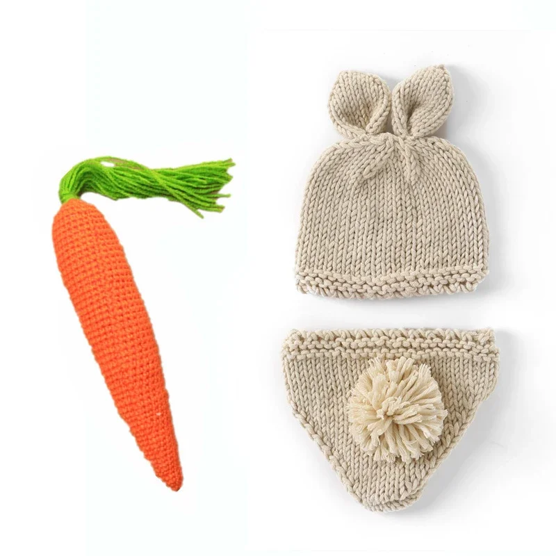 Conjunto de ganchillo recién nacido con gorro de conejo - imagen 5