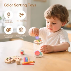 Juguete Montessori de madera – Tazas clasificación para bebés