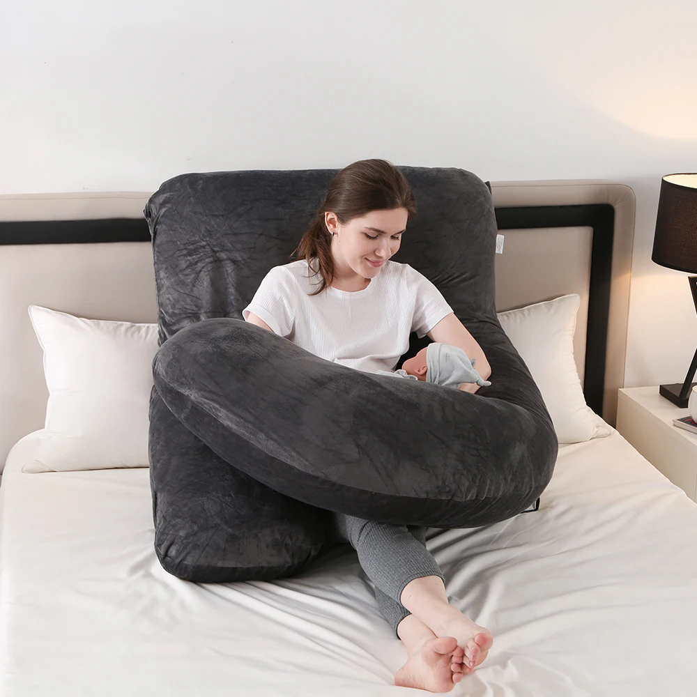Almohada de embarazo PANGDUBE G con soporte lumbar y algodón